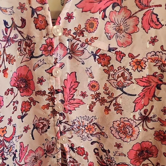 Torrid Pink and Purple Floral Tunic - Picture 4 of 6